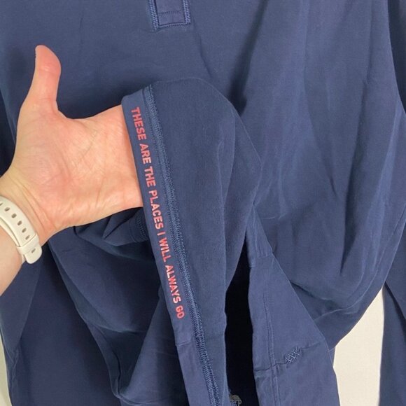 NEW Rhone Bolina Henley Hoodie Blue Size XLarge 2021 Lightweight Hooded Hood XL - Picture 10 of 12